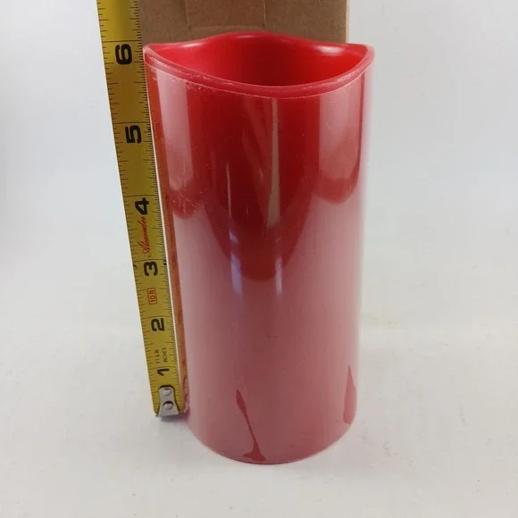 Matchless Candle Flameless LED Wax Pillar Candle Red 6" - Picture 5 of 5